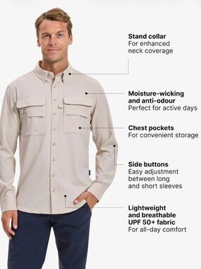 XL Solbari Men's Hiking Shirt UPF 50+